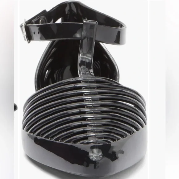 Y2K Jefferey Campbell Squeaky Jelly Flat Women's Size 7- Black- NWT - Picture 4 of 9